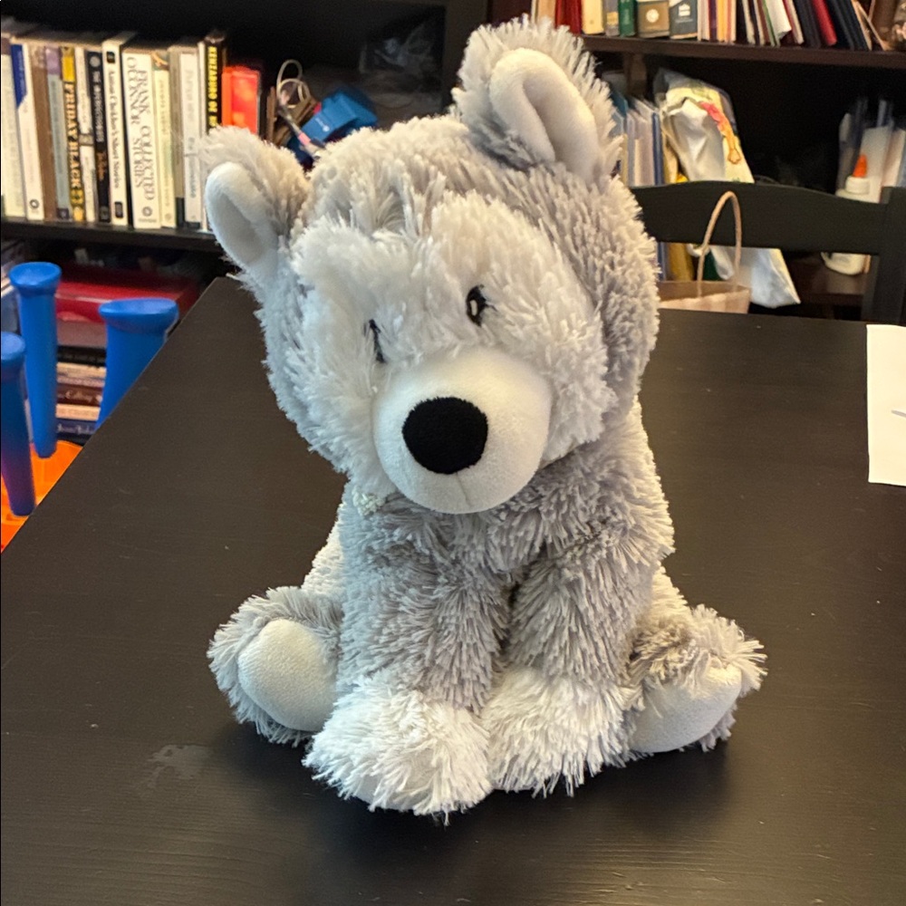 Cute Gray and White Plush Wolf